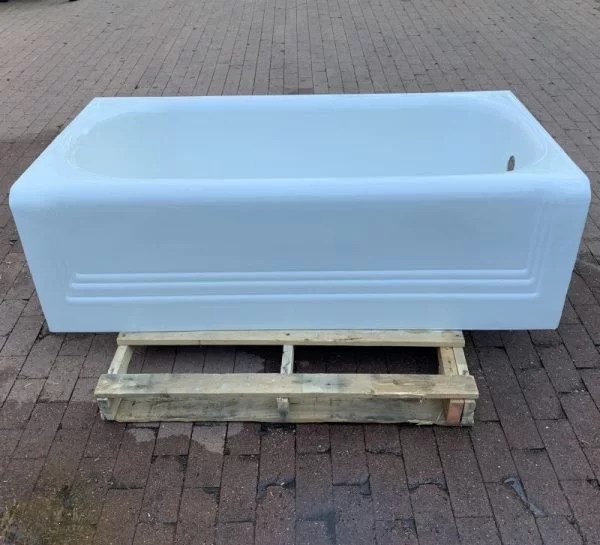 1938 Standard “NeoPembroke” 5′ Alcove Cast Iron Bathtub White DEA