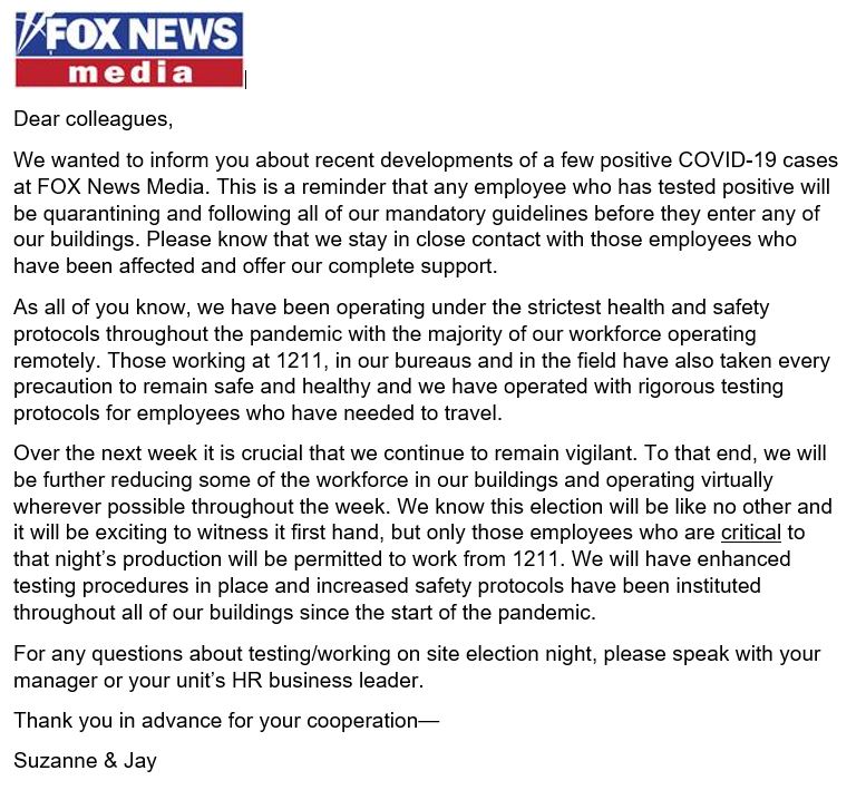 Fox News Anchors Advised To Quarantine After Possible COVID Exposure
