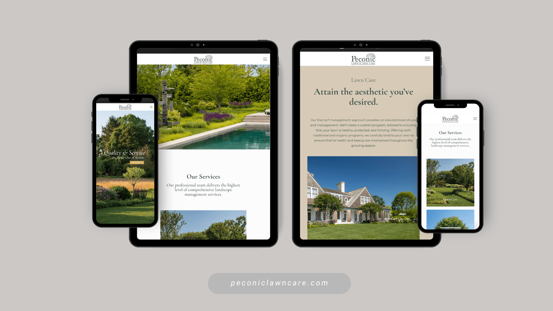 Peconic Lawn & Tree Care Complete Branding & Digital Marketing Project