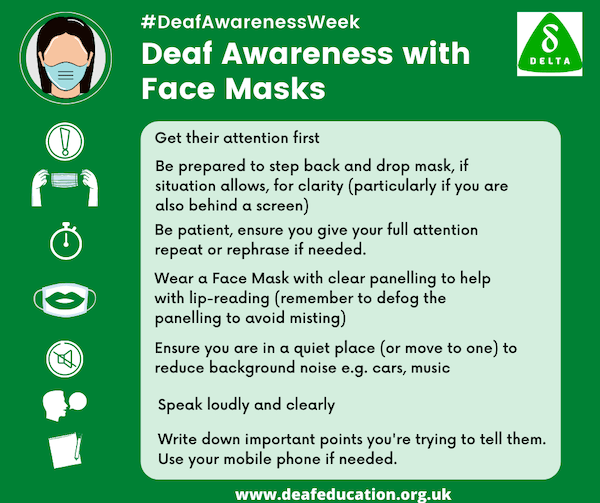 Deaf Awareness with Face Masks Deaf Education