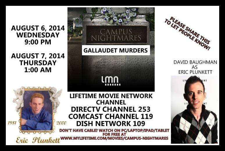 Campus Nightmares Show Gallaudet Murders on Lifetime Channel 8/6/14