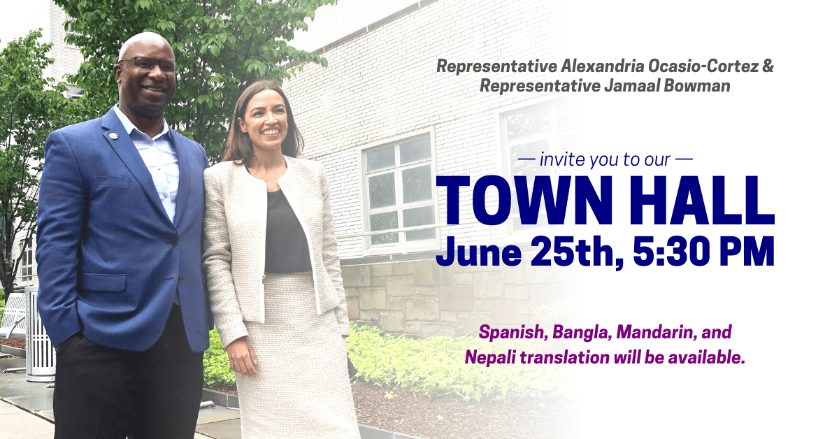 Reps. AOC & Jamaal Bowman Virtual Town Hall DEAF NYC NEWS