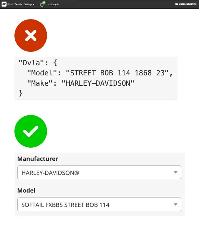 Motorcycle Make and Model Data Accurate and Very Detailed
