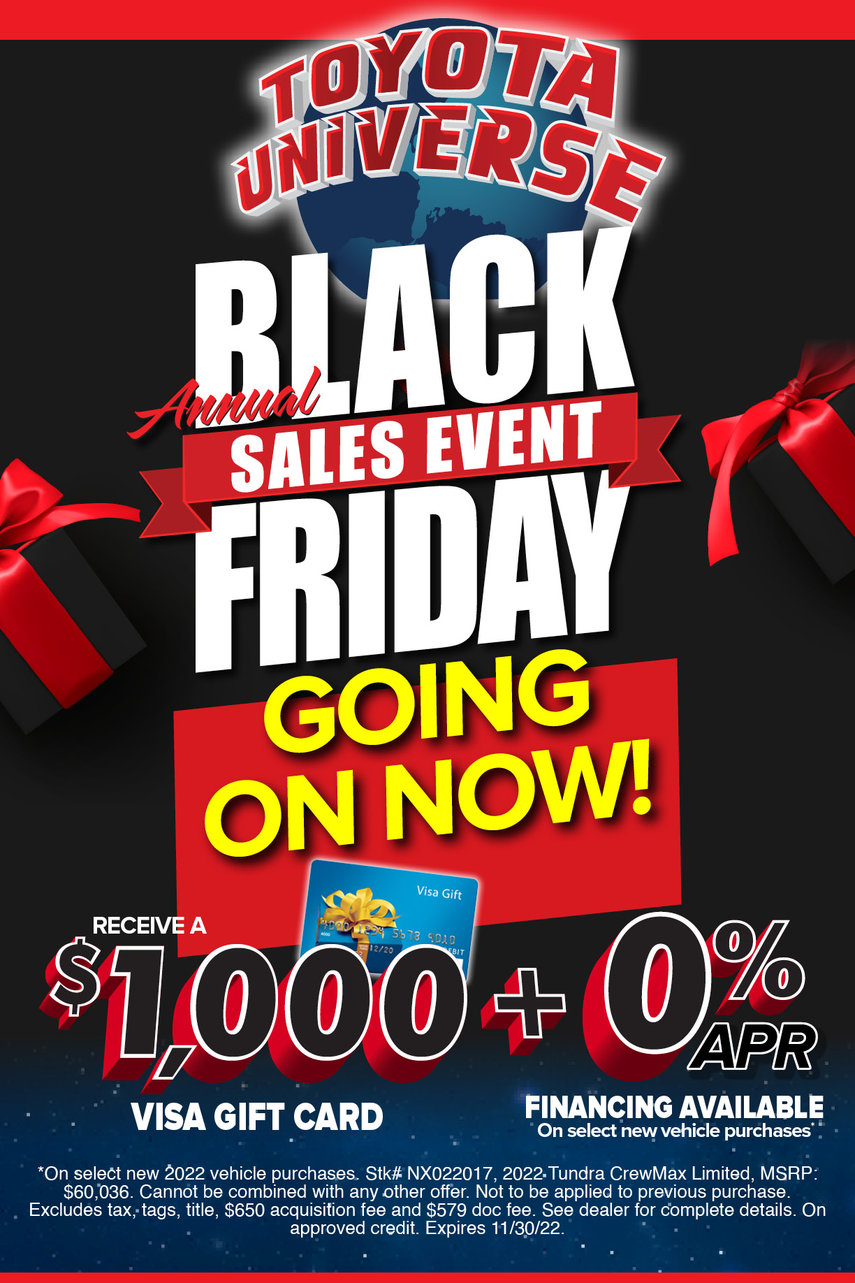 Black Friday Sales Event Toyota Universe