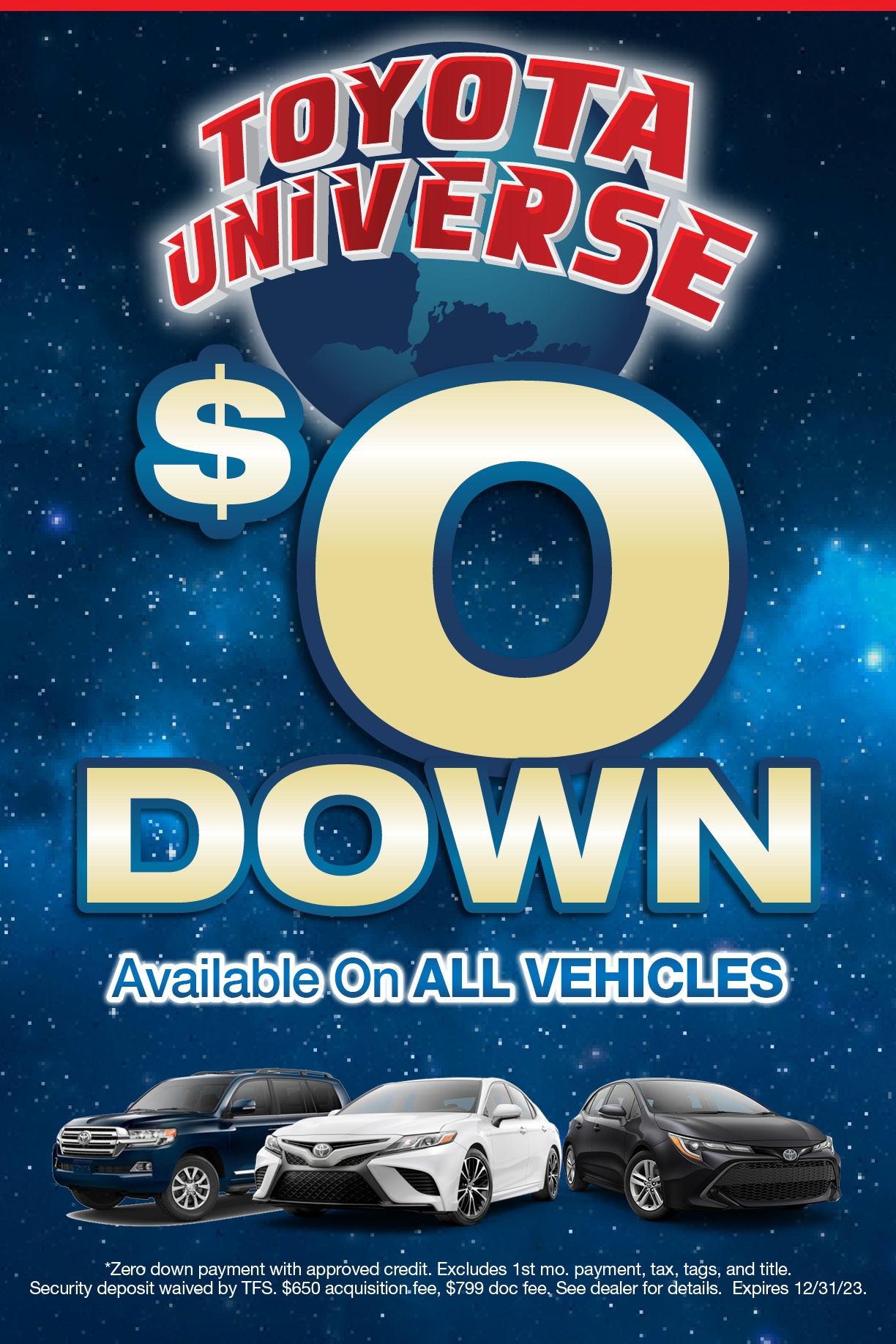 0 Down Toyota Universe