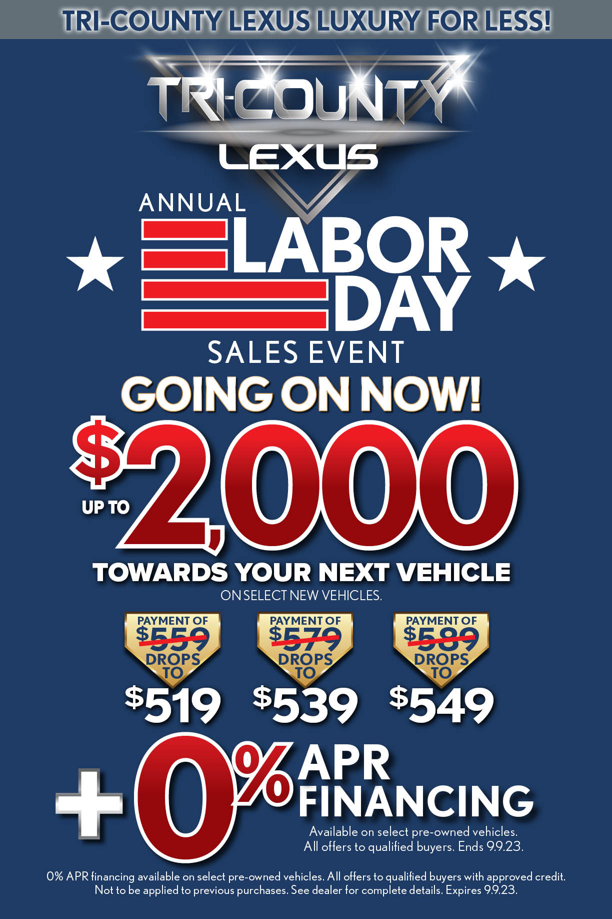 Labor Day Sales Event Tri County Lexus