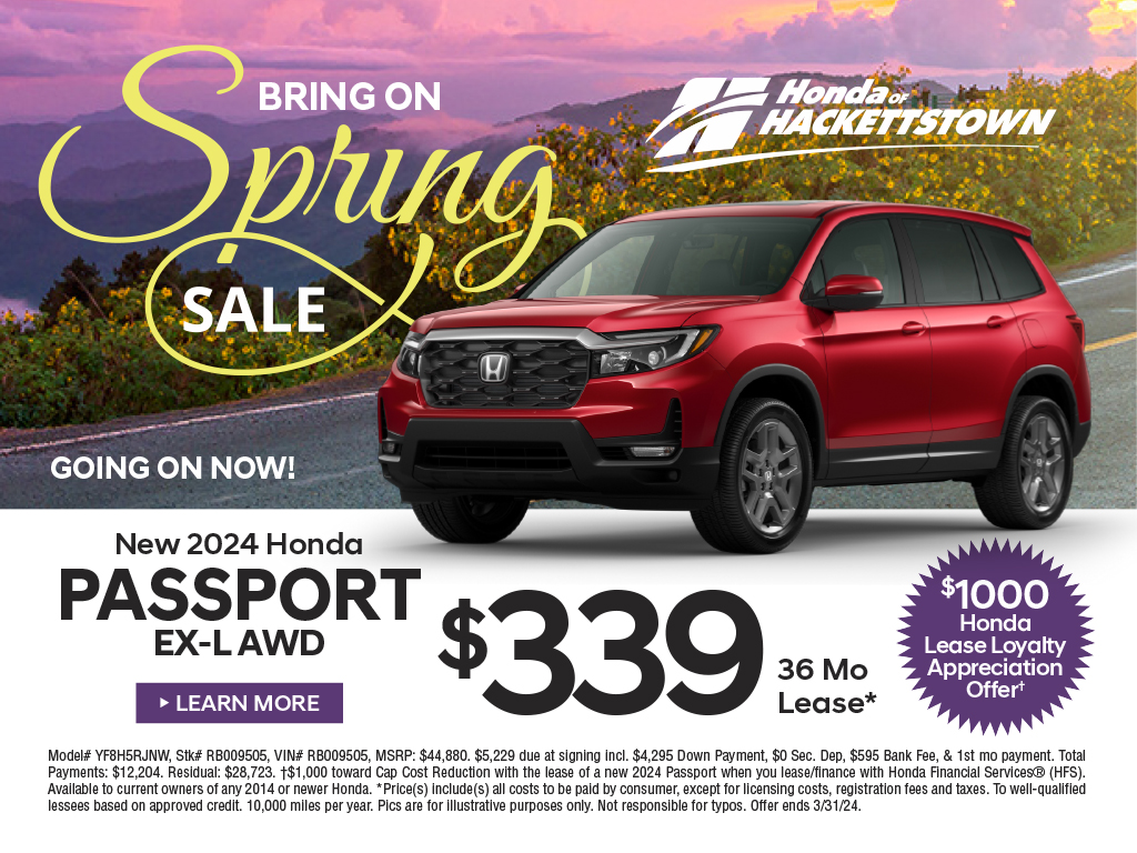 New Vehicle Specials Honda of Hackettstown