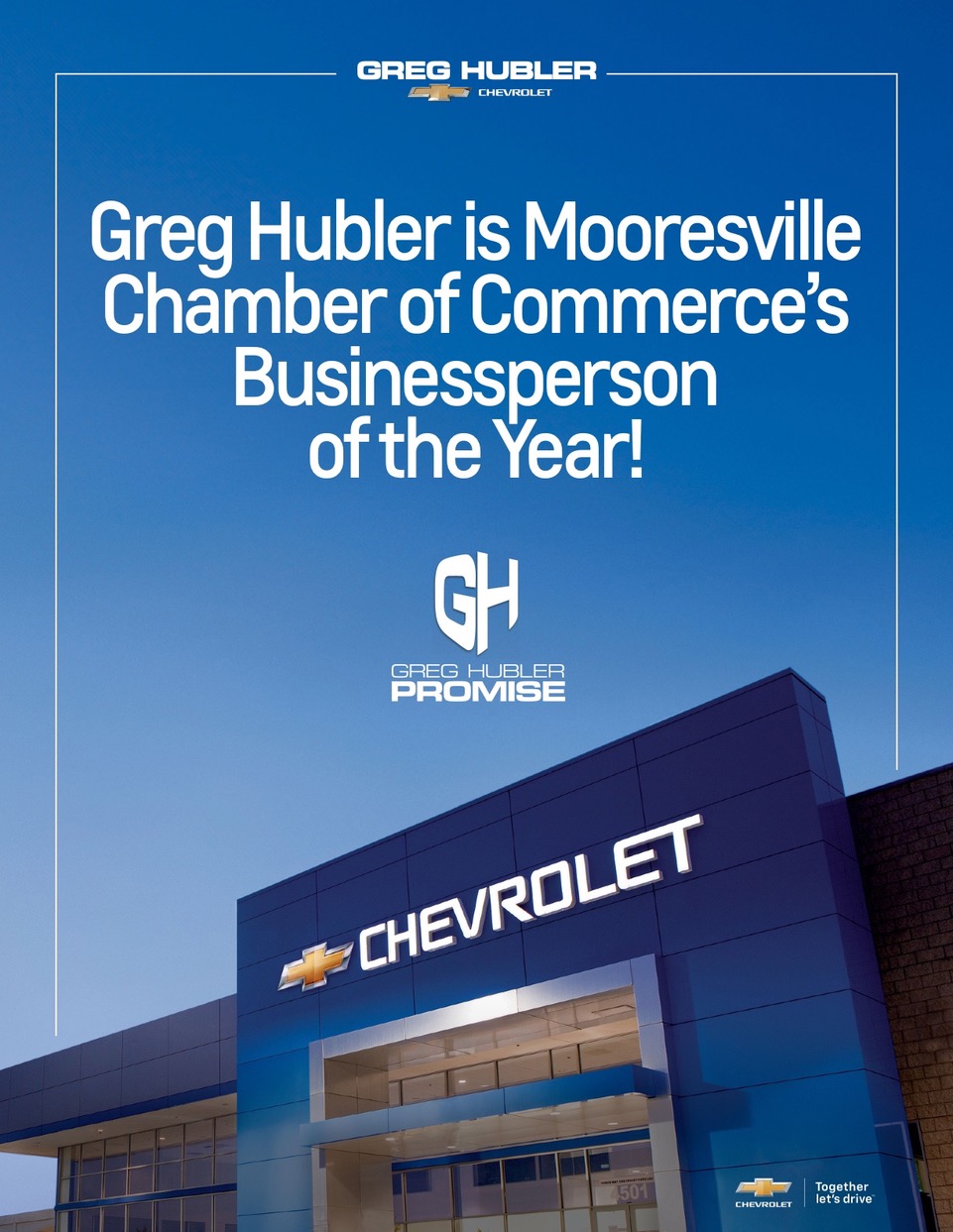 Greg Hubler Chevrolet Person of the Year Greg Hubler Automotive Group