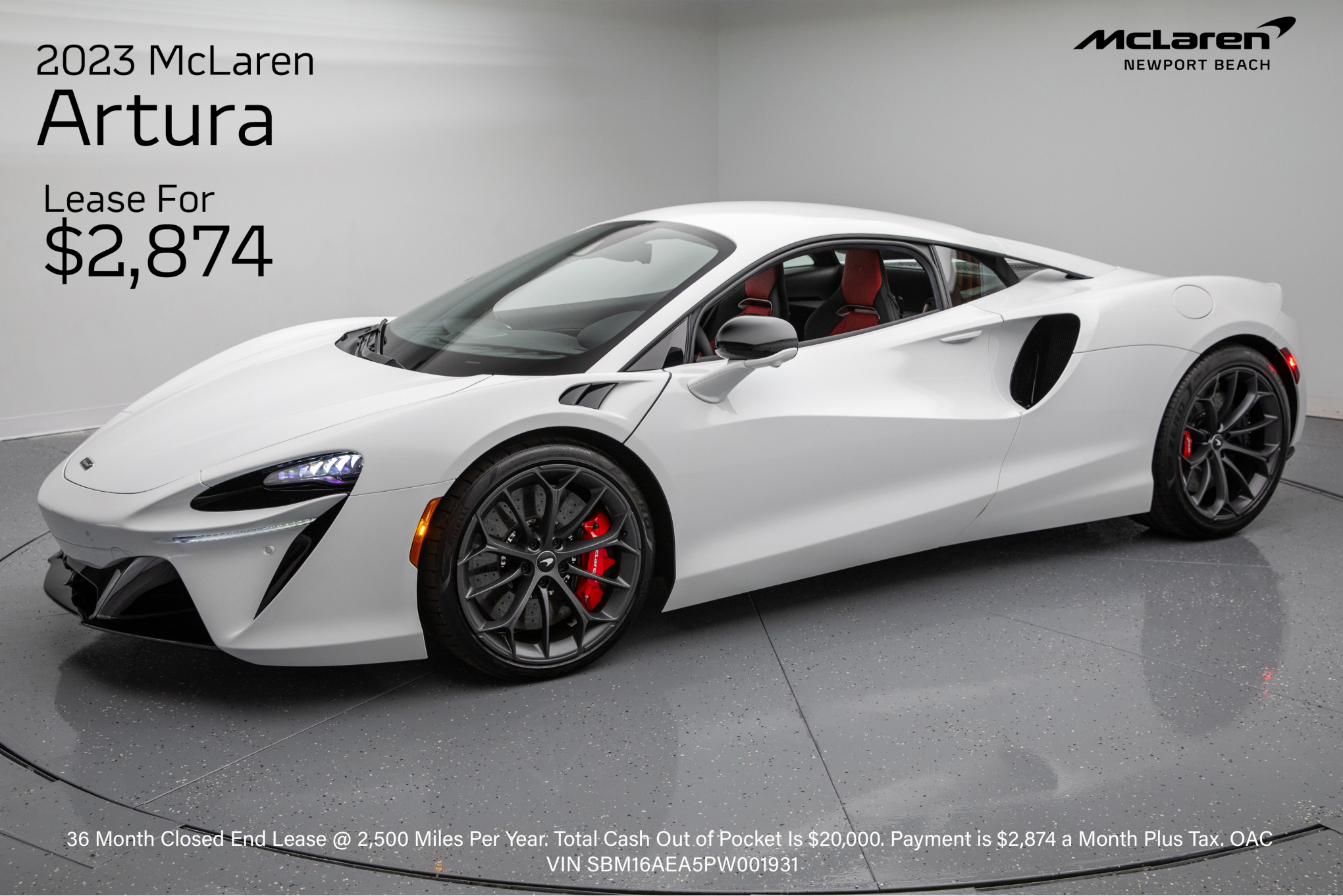 Lease and Finance Specials at McLaren Newport Beach McLaren Newport Beach