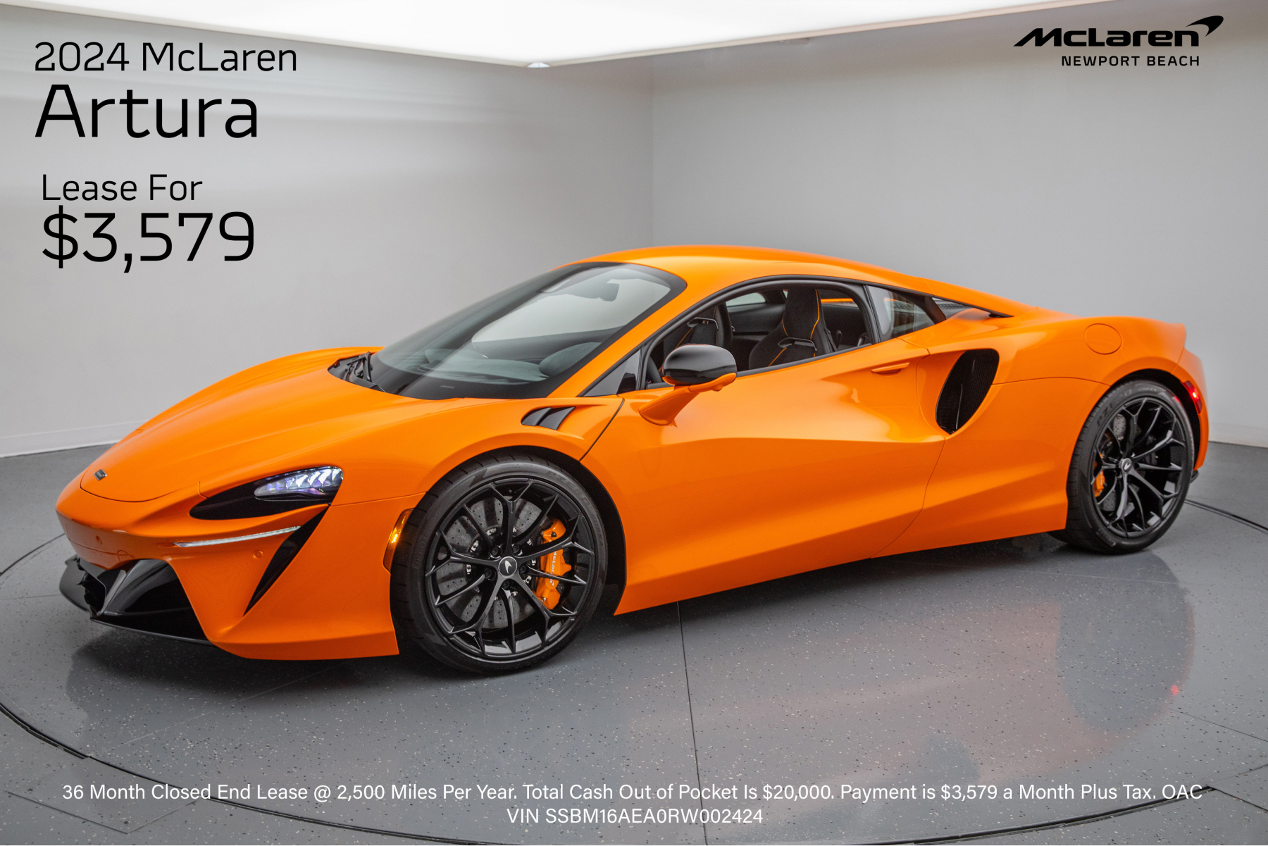 Lease and Finance Specials at McLaren Newport Beach McLaren Newport Beach