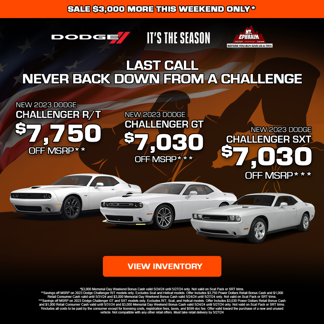New Vehicle Specials Mt Ephraim Ram Dodge Chrysler Dealer