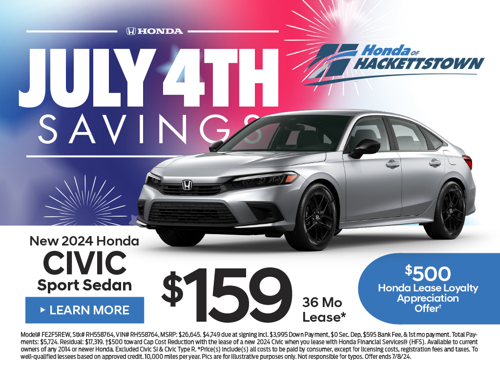 New Vehicle Specials Honda of Hackettstown