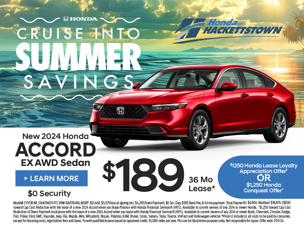 New Vehicle Specials Honda of Hackettstown