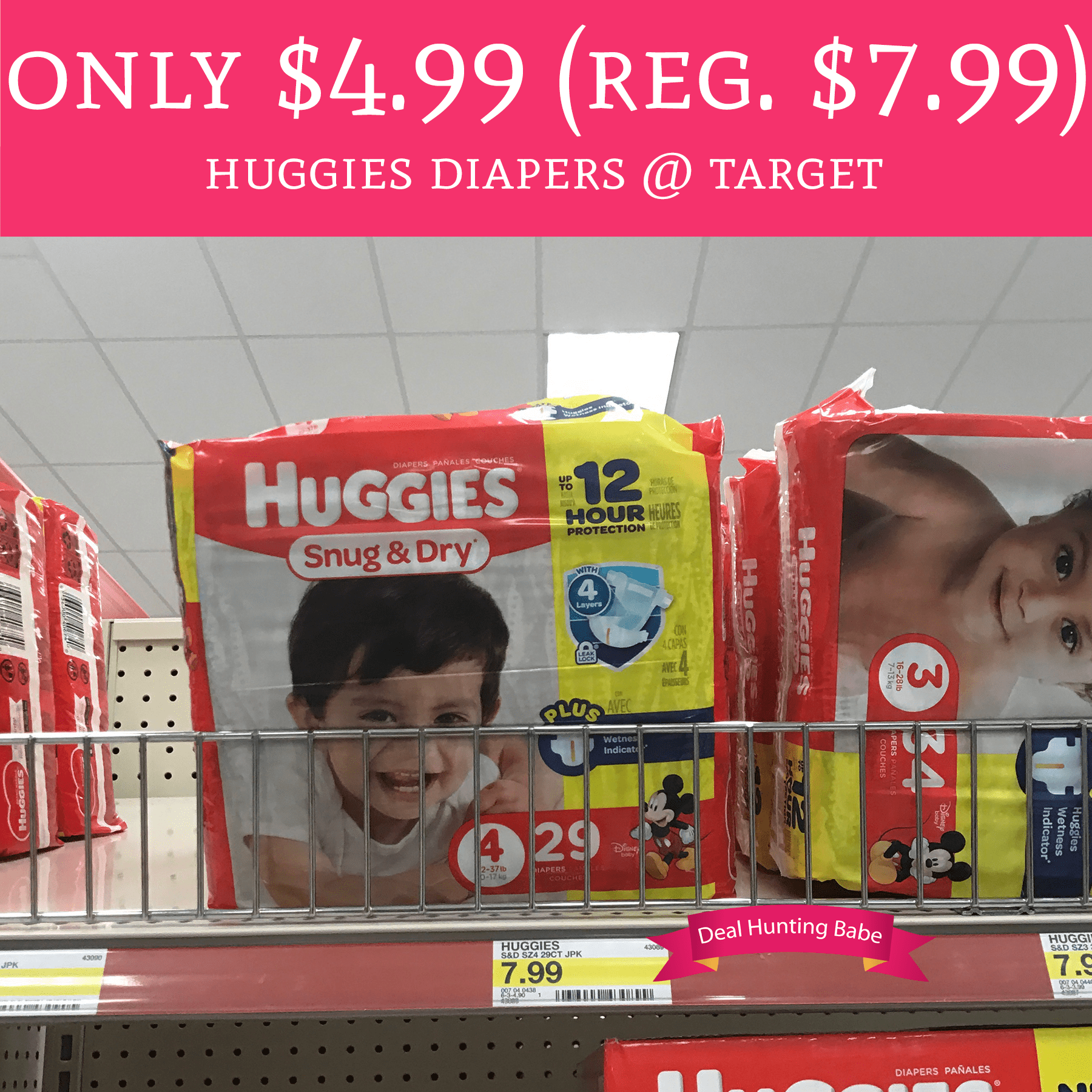 Only 4.99 (Regular 7.99) Huggies Diapers Target Deal Hunting Babe