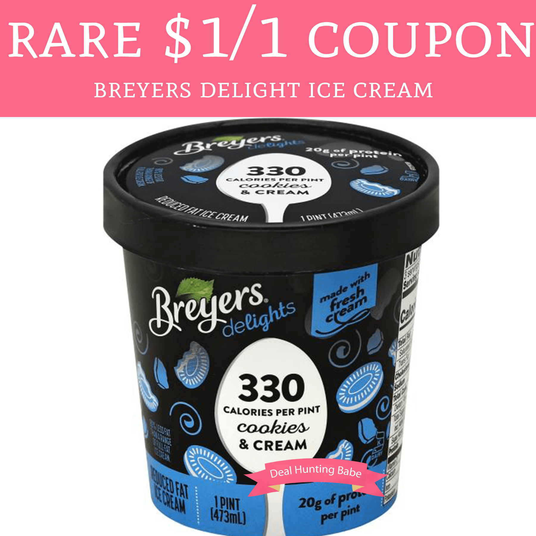 RARE 1/1 Breyer's Delights Ice Cream Coupon! Deal Hunting Babe