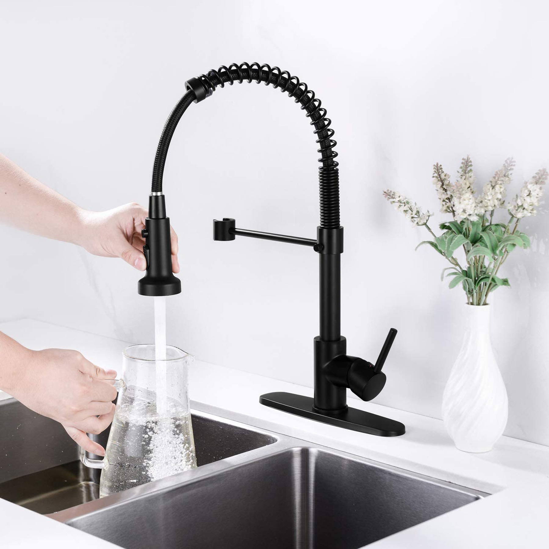 50 off 3 Function Kitchen Faucet Matte Black Deal