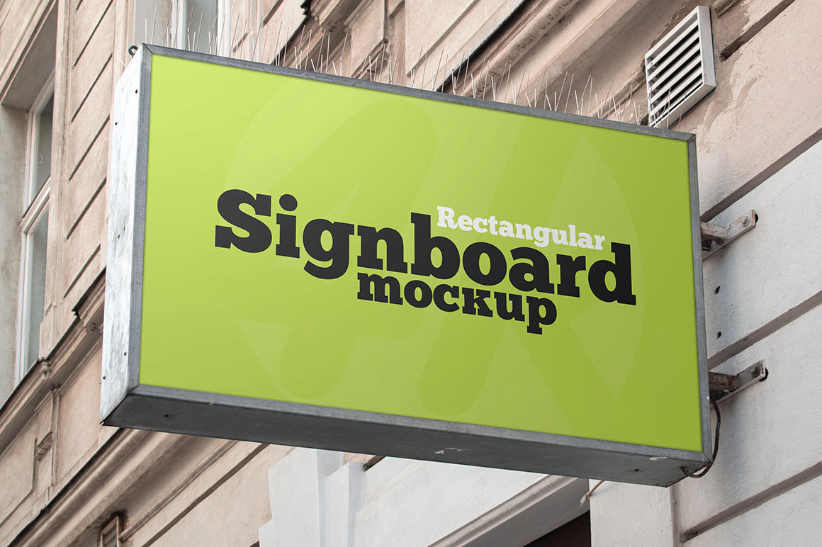 Metalic Signboard Free Mockup Dealjumbo