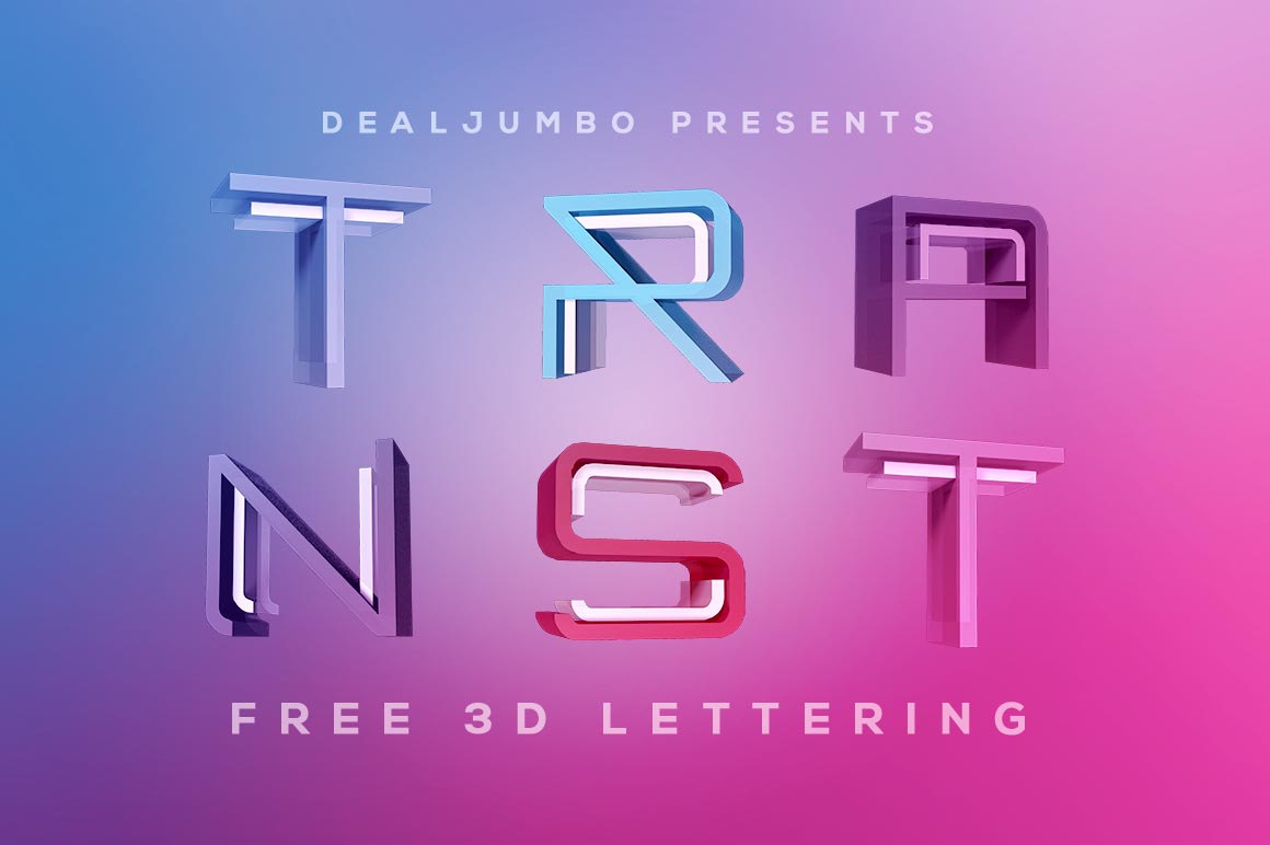Free 3D Futuristic Lettering Pack