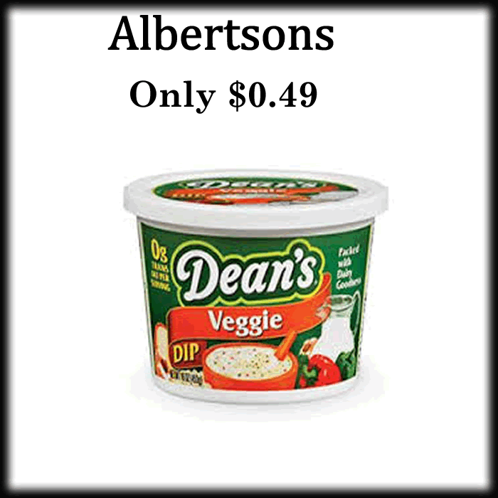 Albertson Dean's Dips or Guacamole Only 0.49 DEAL MAMA