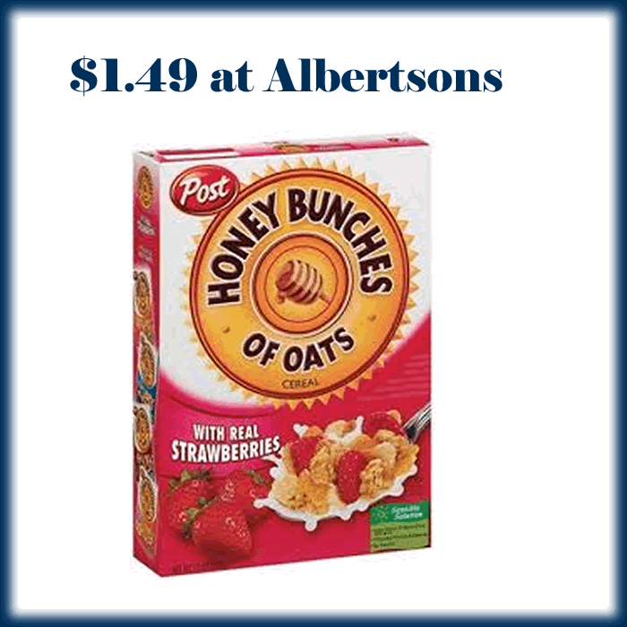Albertson Post Honey Bunches of Oats Cereal Only 1.49 DEAL MAMA