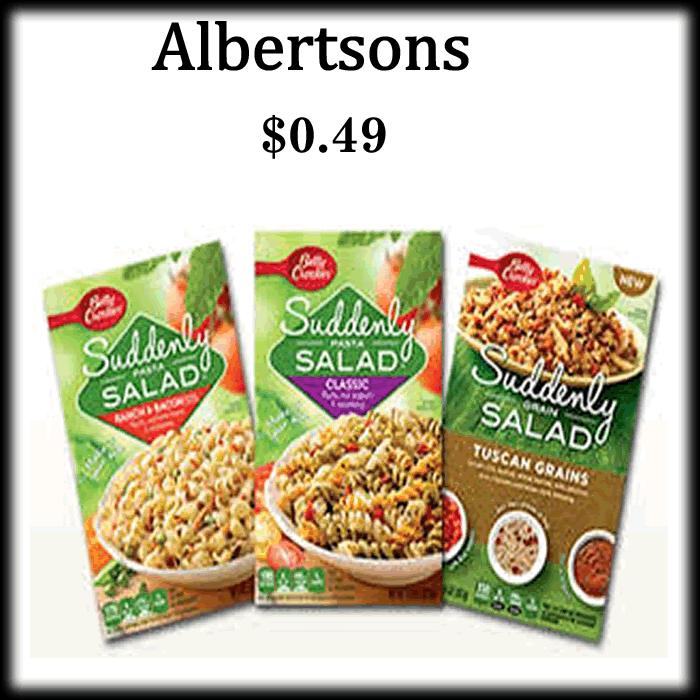 Albertson Suddenly Salad Only 0.49 DEAL MAMA