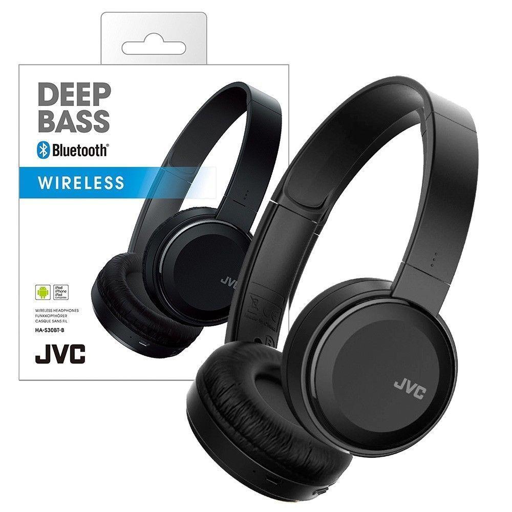 JVC HAS30BTBE Deep Bass Wireless Bluetooth Foldable On Ear Headphones