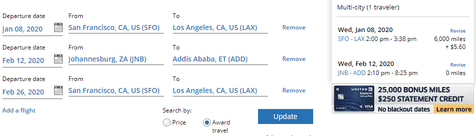 Using United Airlines Miles & Points