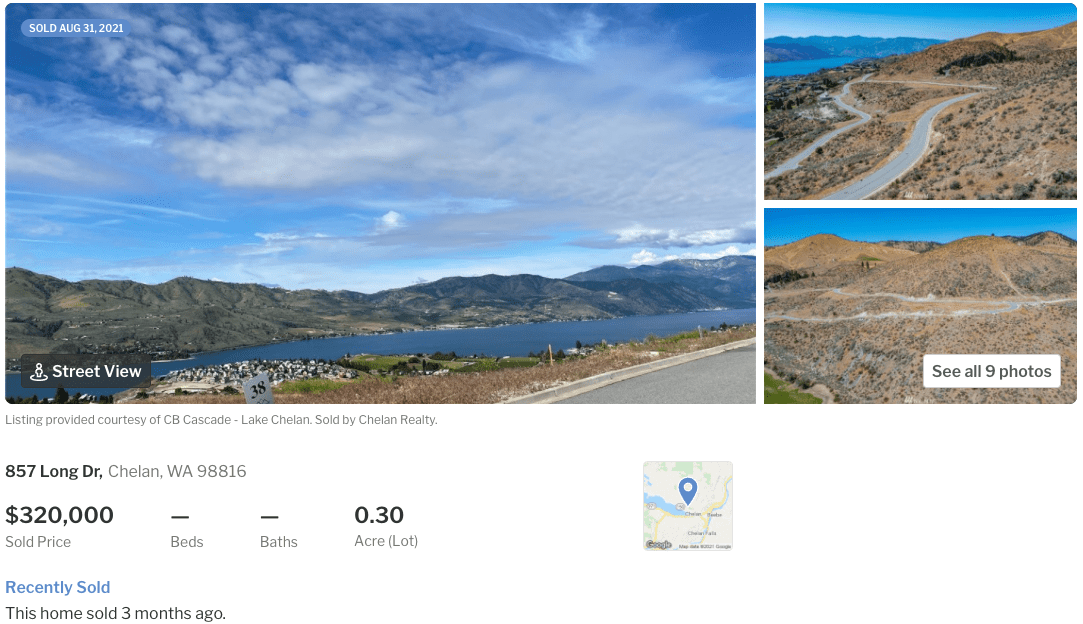 Chelan WA Real Estate Listings, Homes, Properties, and Lots