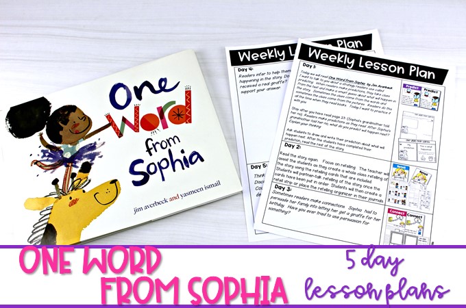 One Word From Sophia | Reading Comprehension Lesson Plans for K-2