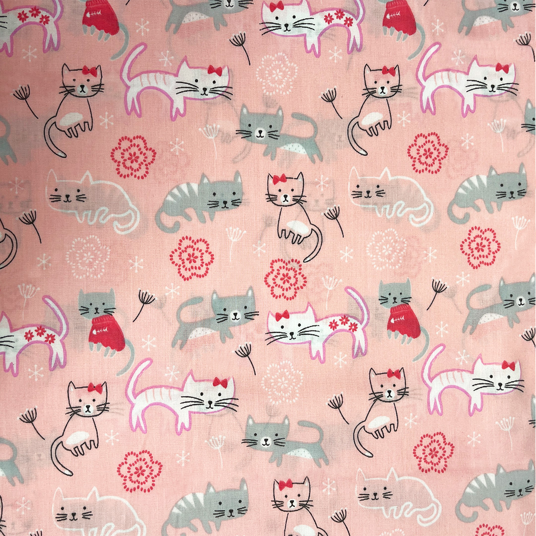 Poly Cotton Fabric Cats Deany Fabrics