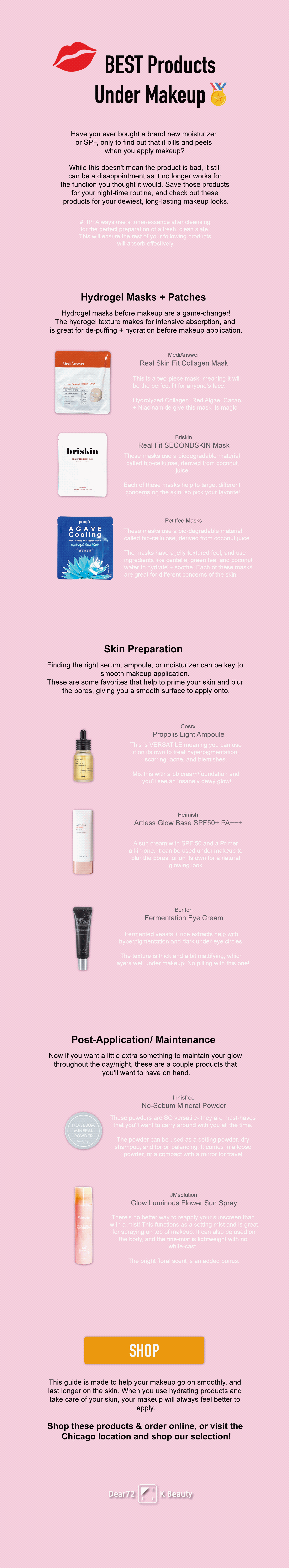 BEST Products Under Makeup Dear72