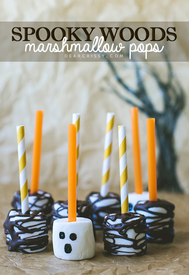Halloween marshmallow pops Easy spooky woods marshmallow pops!