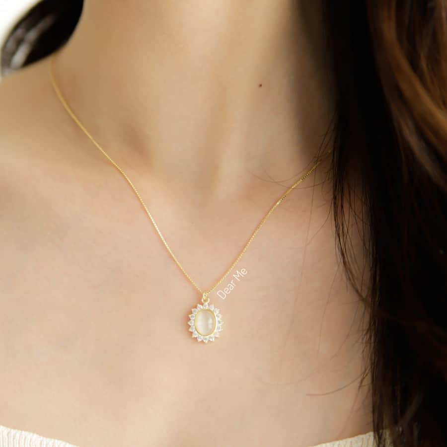 Sarah Necklace (925 Sterling Silver with 18K Gold Plating) Dear Me