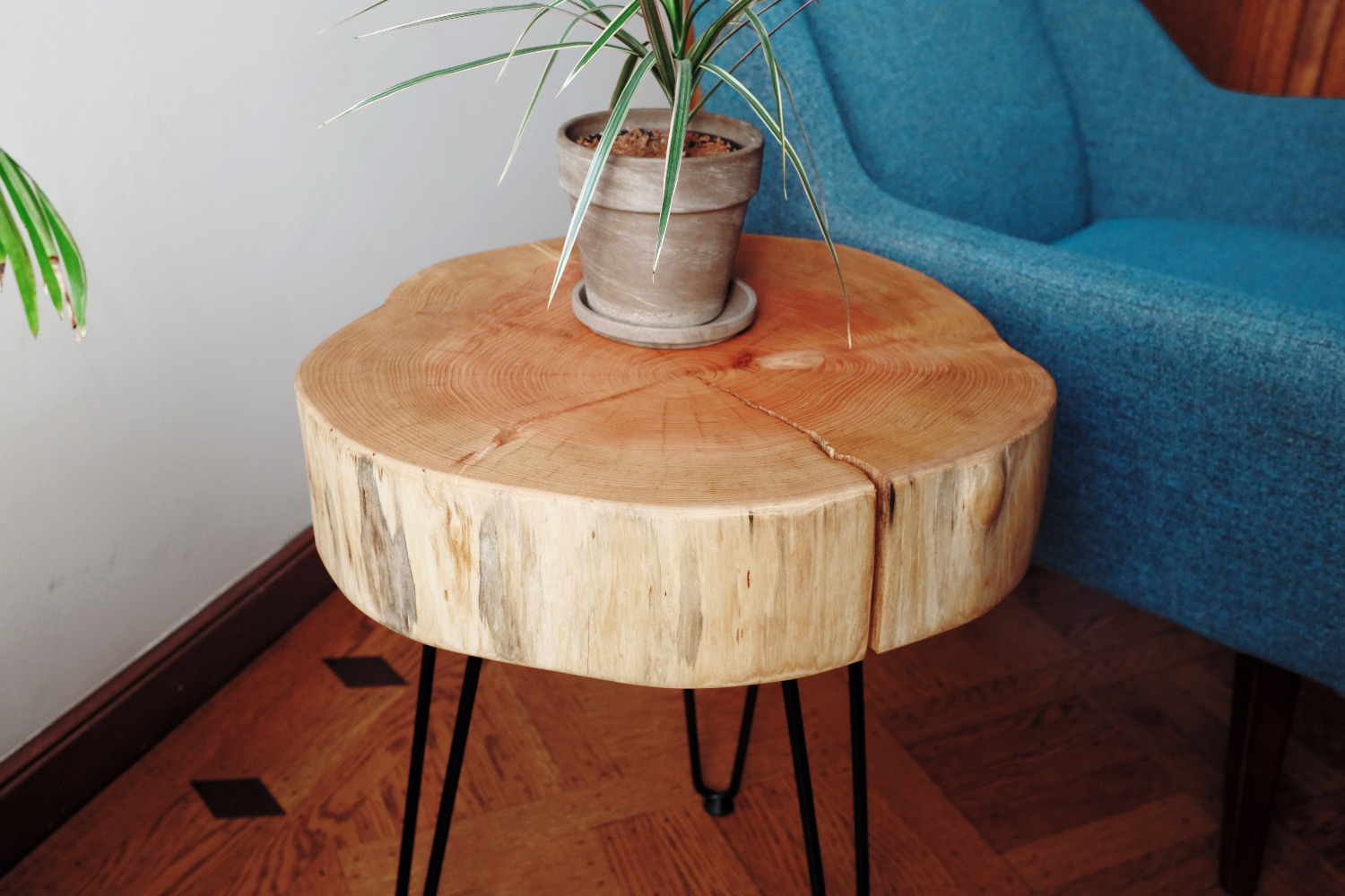 Tree Trunk Tables by John Wayne Hill of DeathGhost Studios