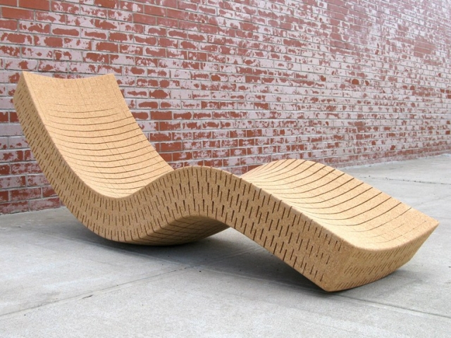 Cortiça ergonomisch geformte Relaxliege aus Kork von