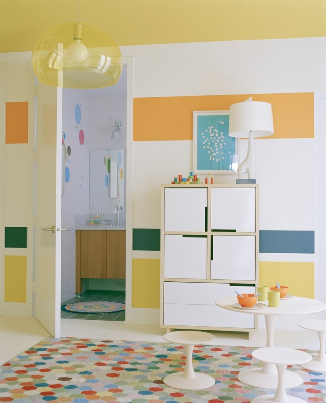 Tipps zur Kinderzimmer Wandgestaltung mit Farbe Gelb