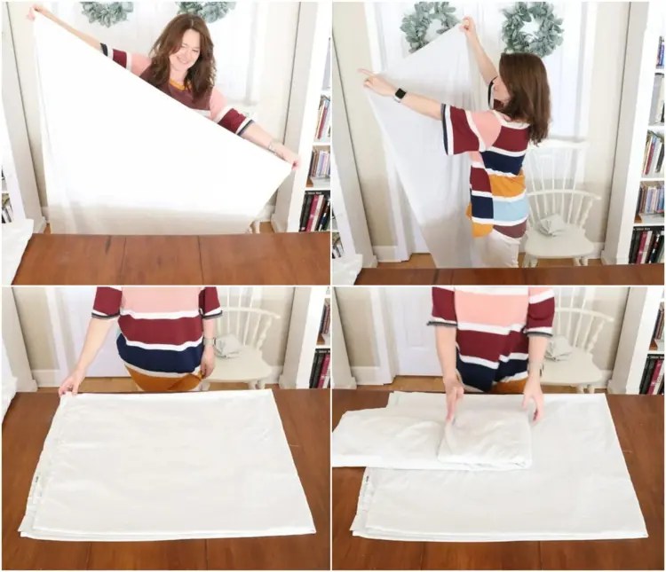 How to fold bed sheets using Marie Kondo method and save space in the