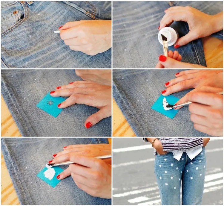 DIY Custom Painted Jeans How to Upcycle Old Denim Pants?