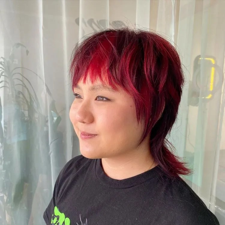 Short Wolf Cut with Bangs Trendy Hairstyles 2024