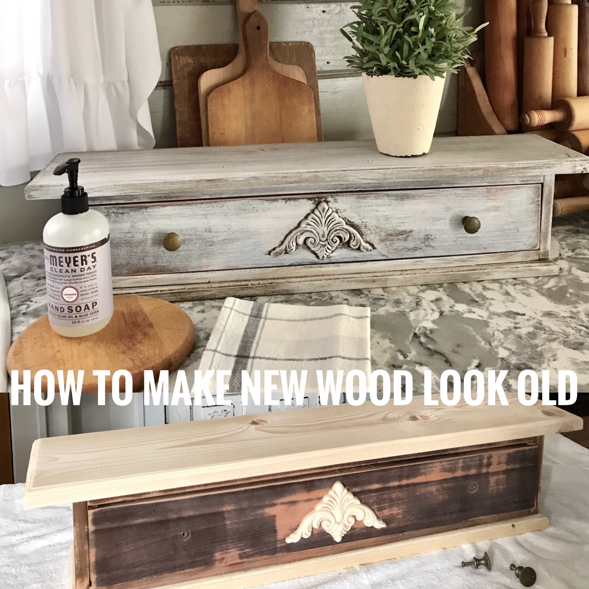 How to Make New Wood Look Old using Paint and Stain Deb and Danelle