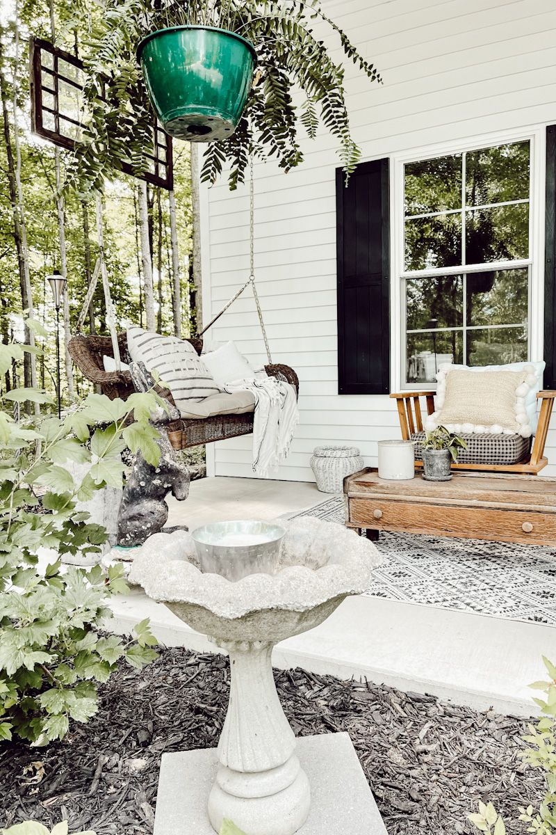 Our Cozy Front Porch Corner Deb and Danelle