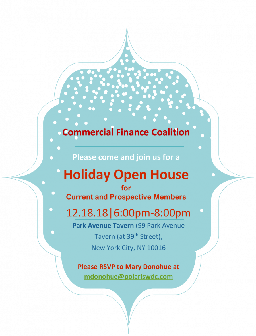 Commercial Finance Coalition to Host Open House in NYC deBanked