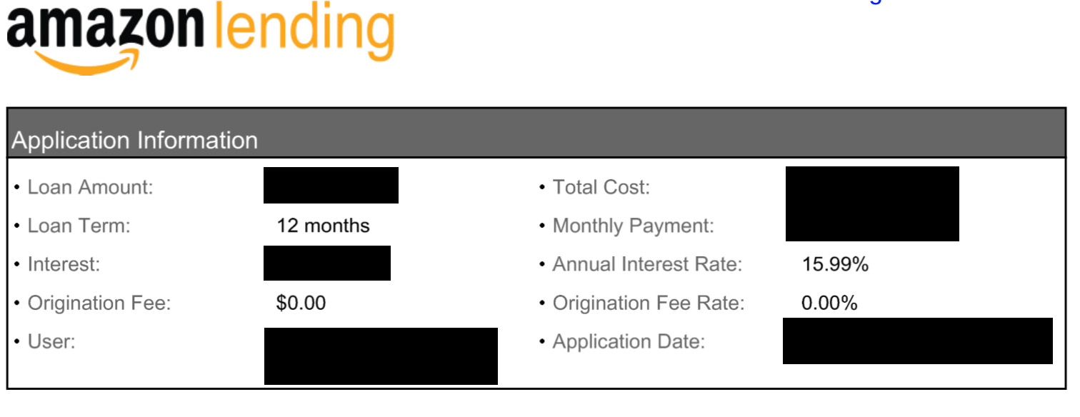 An Amazon Capital Lending Loan deBanked