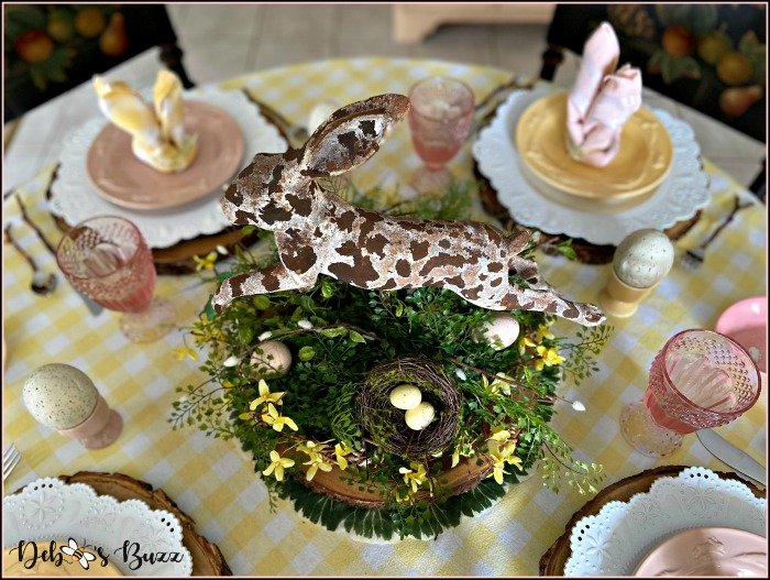 Sweet Rustic Rabbit Easter Table Debbee's Buzz