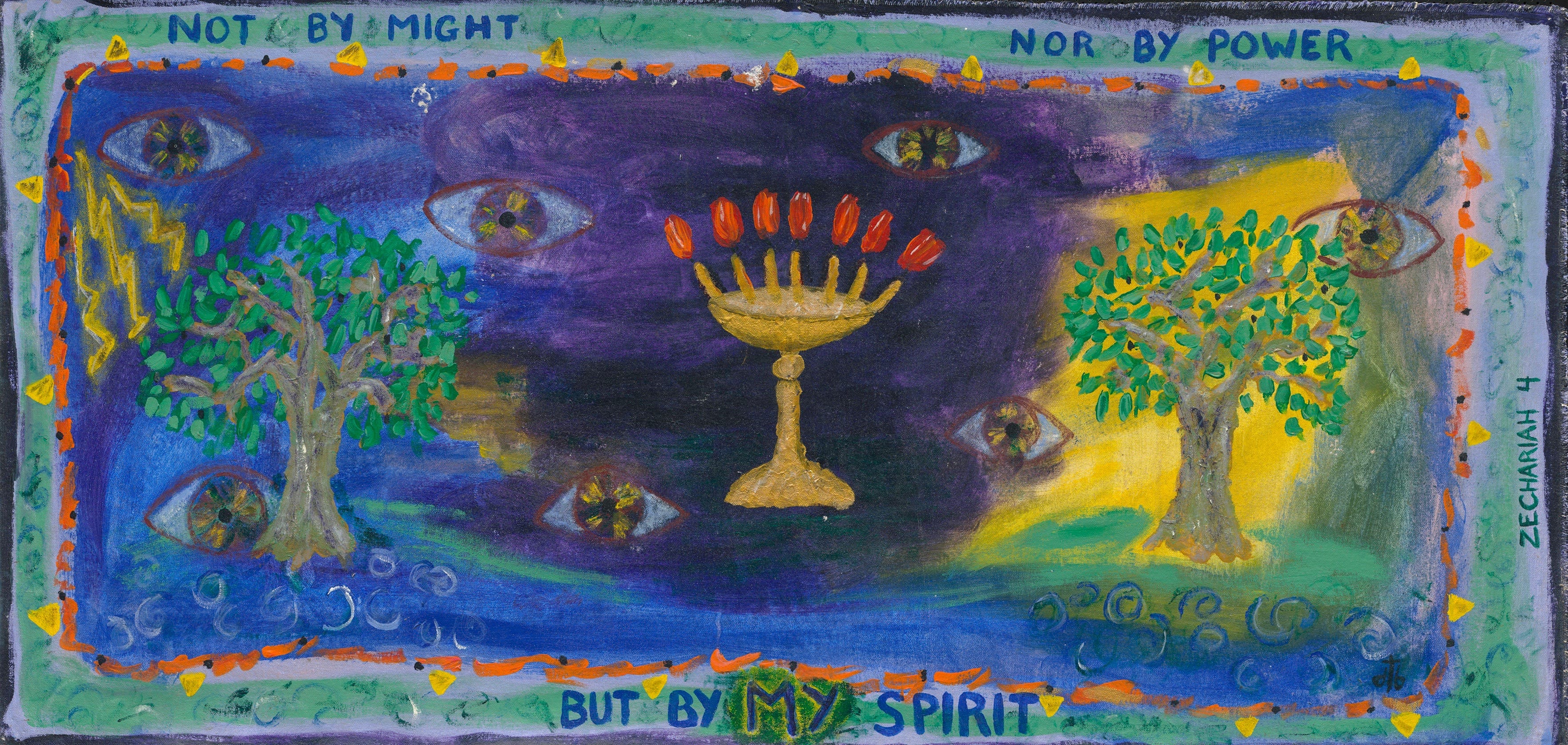 The Bible In Paintings, 224 GOLD LAMPSTAND & TWO OLIVE TREES