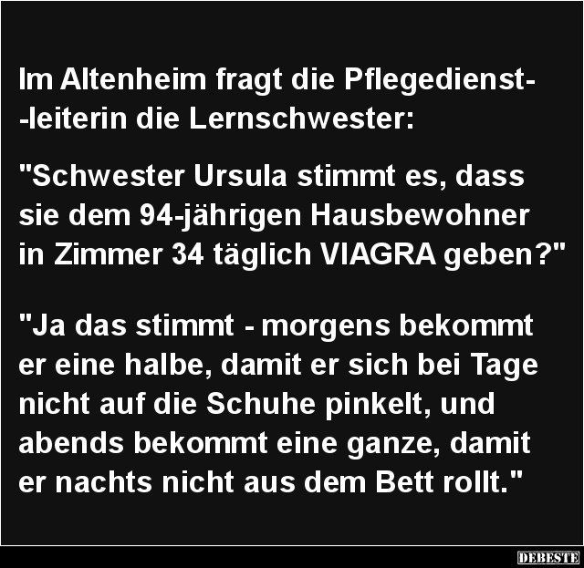 Im Altenheim fragt die Pflegedienstleiterin die Lernschwester