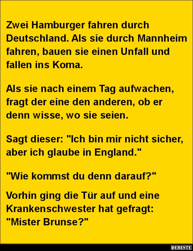 Zwei Hamburger fahren durch Deutschland.. Lustige Bilder, Sprüche