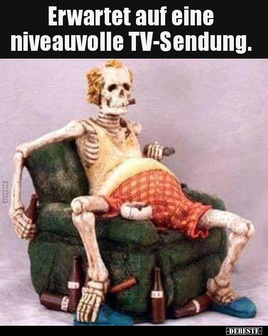 Erwartet auf eine niveauvolle TVSendung... Lustige Bilder, Sprüche