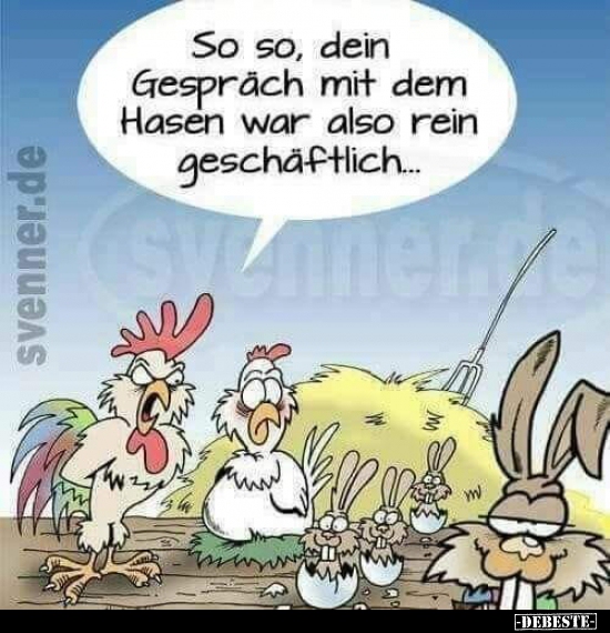 So so, dein Gespräch mit dem Hasen war also rein.. Lustige Bilder