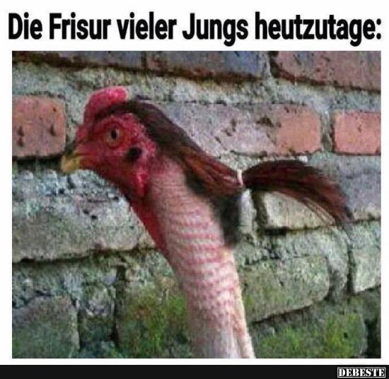 Die Frisur vieler Jungs heutzutage.. Lustige Bilder, Sprüche, Witze